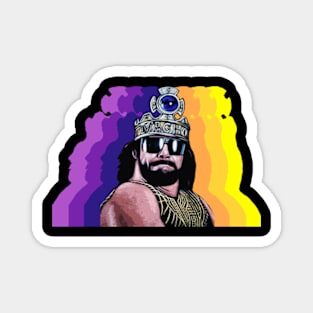 Macho Man Retro Fade Magnet