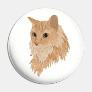 Fritz the orange cat Pin