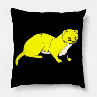 Yellow Weasel Pillow