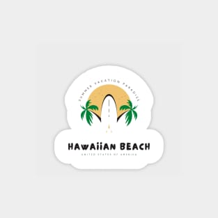 Summer vacation paradise hawaiian beach tshirt Magnet