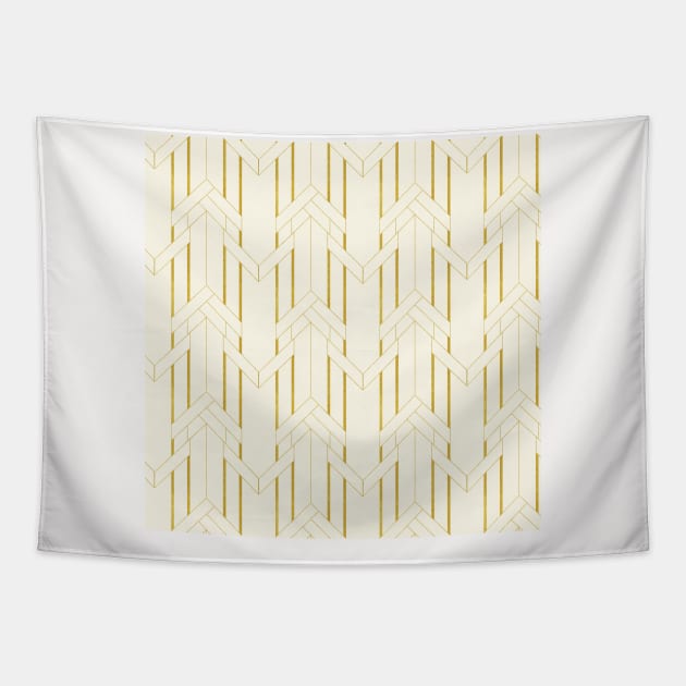 Art Deco Neck Gator Gold Art Deco Tapestry by DANPUBLIC