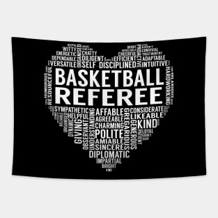 Basketball Referee Heart Tapestry