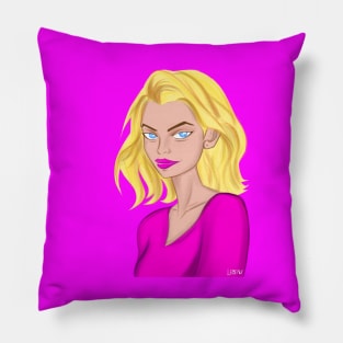 barbara the blonde empowered woman doll ecopop toy Pillow