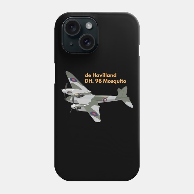 de Havilland DH.98 Mosquito British WW2 Airplane Phone Case by NorseTech