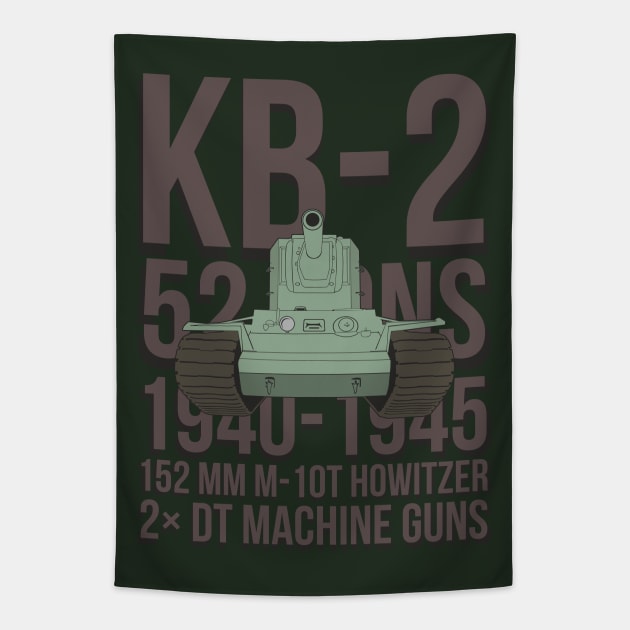 Heavy tank KV-2 with 152 mm howitzer Tapestry by FAawRay