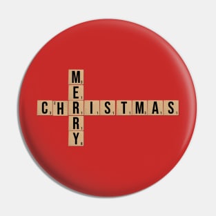 Merry Christmas scrabble Pin