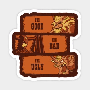 The good, the bad and the ugly digital monsters Magnet