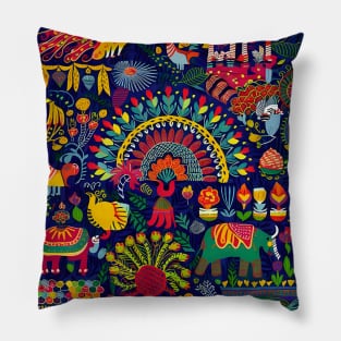 Rajasthani animal pattern art Pillow