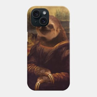 Sloth Mona Lisa - Print / Home Decor / Wall Art / Poster / Gift / Birthday / Sloth Lover Gift / Animal print Canvas Print Phone Case