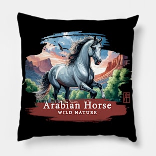 Arabian Horse - WILD NATURE - HORSE -6 Pillow