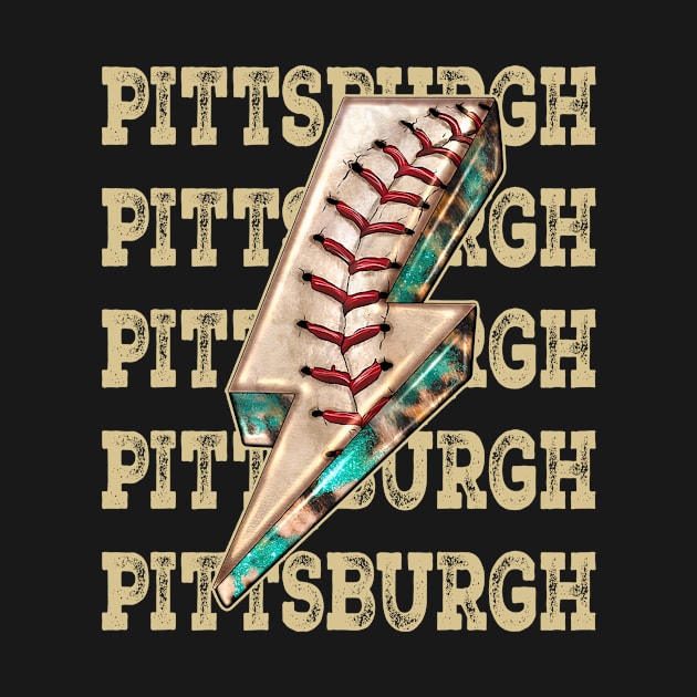 Aesthetic Design Pittsburgh Gifts Vintage Styles Baseball by QuickMart