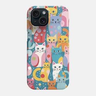 Vivid Whisker Whimsy: A Kaleidoscope of Colorful Cats Phone Case