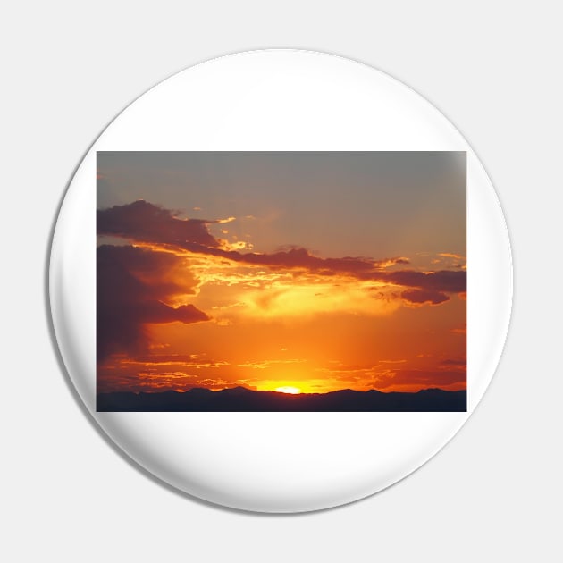 Fiery Sunset over the Rocky Mountains Pin by Scubagirlamy