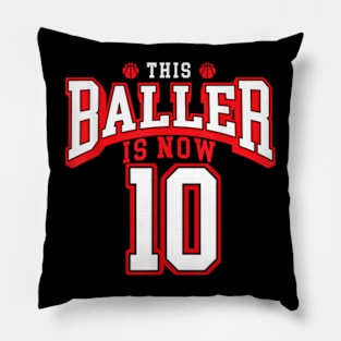 10th Birthday Basketball Lover 10 Years Old Bday Pillow