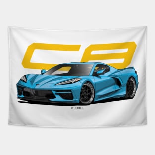 Corvette C8 Tapestry