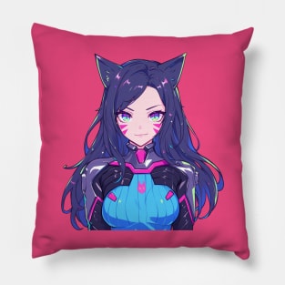 Cyber Cat Girl Pillow