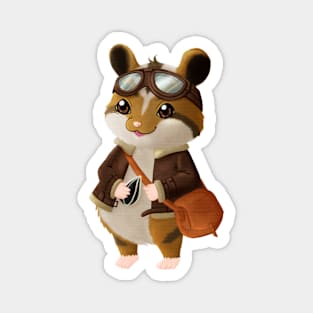 Cute Adventurer Hamster Magnet