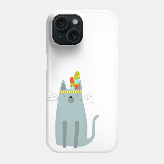 Aztec cat Phone Case by olya_utchenko