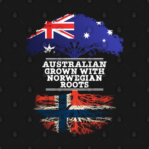 Australian Grown With Norwegian Roots - Gift for Norwegian With Roots From Norway by Country Flags