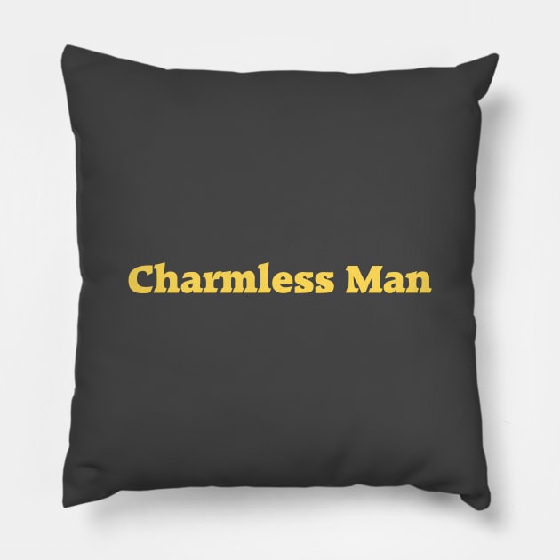Charmless Man, mustard Pillow by Perezzzoso