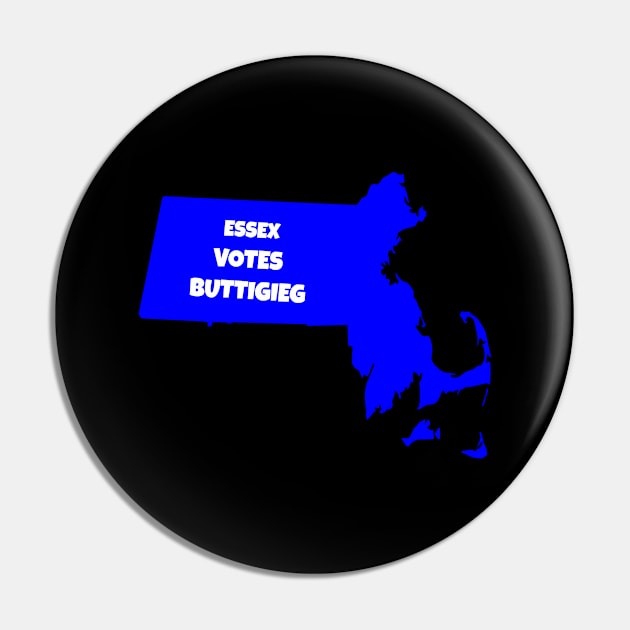 Massachusetts Essex votes Buttigieg Pin by Vine Time T shirts