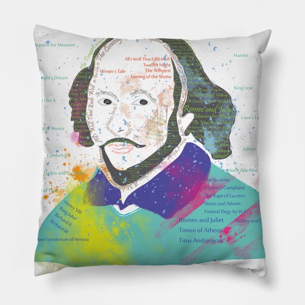 William Shakespeare Pillow by famenxt