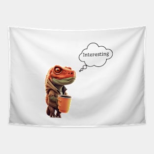 Dinosaur with coffe Tapestry