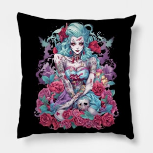 Bad Girl Turns Psycho Pillow