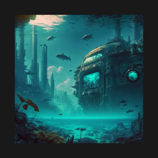 Underwater Cyberpunk City by AICreateWorlds