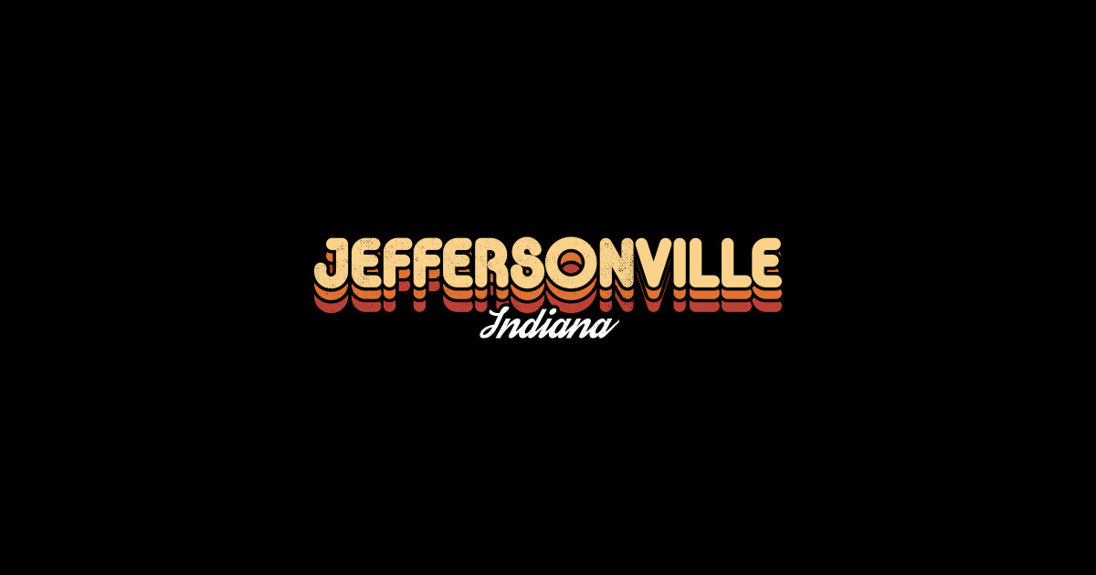 Retro Jeffersonville Indiana Jeffersonville Sticker TeePublic