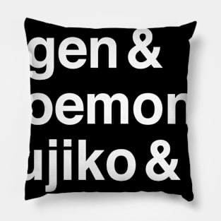 Lupin III - Helvetica-styled Pillow