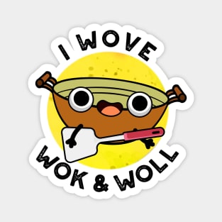 I Wove Wok And Woll Cute Chinese Wok Pun Magnet