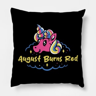 august and unicorn Pillow