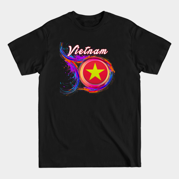 Discover Vietnam Flag Holi Greeting Souvenir - Vietnam - T-Shirt