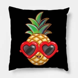 Pineapple Heart-Shaped Sunglasses Pillow