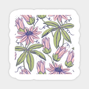 Pressed Pink Flower Watercolor Magnet