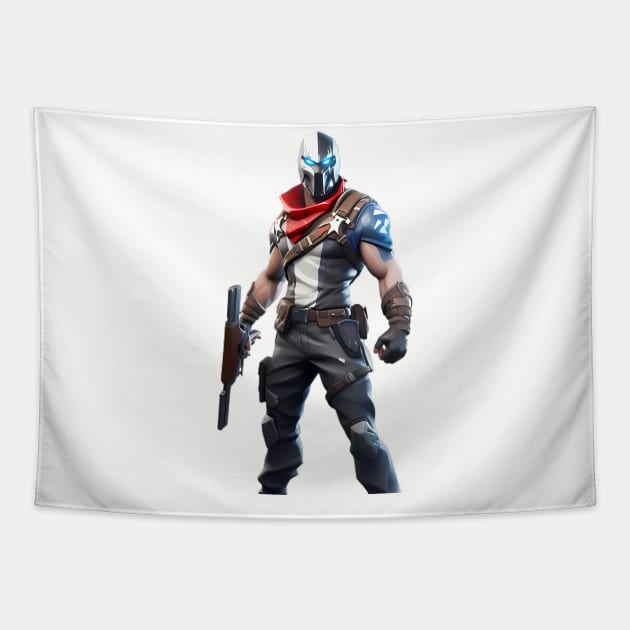 Warrior in fortnite illustration style Tapestry by VelvetEasel