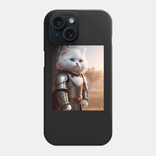 Cat in Armor - Modern Digital Art Phone Case