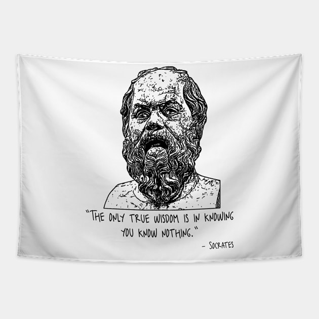 Socrates Quote Tapestry by Yethis