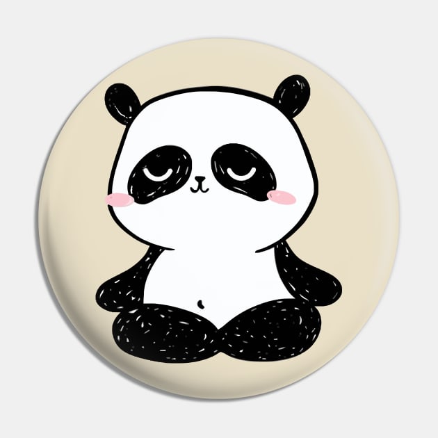 Meditation Panda Pin by zaher97