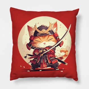 samurai cat Pillow