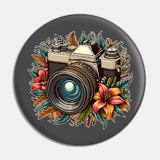 Floral Camera Pin