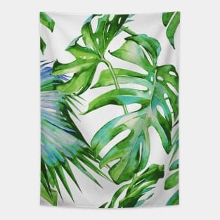 Tropical Elation | Palms and Ferns Pattern Tapestry