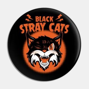 Black Stray Cats Pin