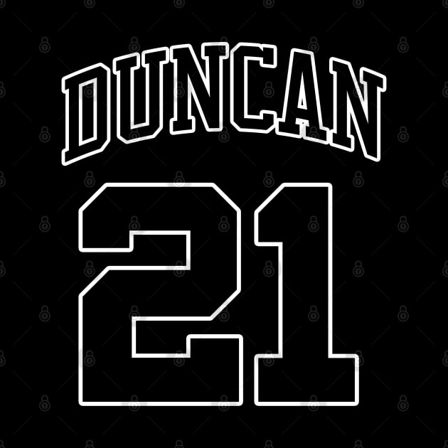 Tim Duncan Number 21 by Cabello's