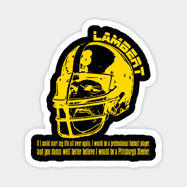 Jack Lambert-all gold Magnet by MarcusCreative