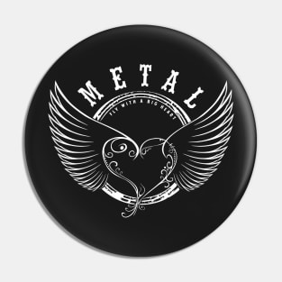 Metal Heart T-Shirts Pin