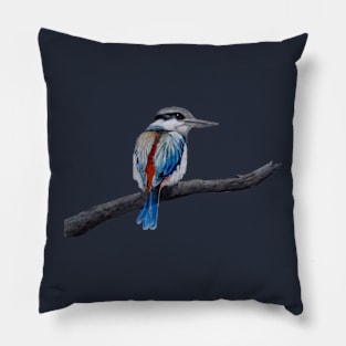 Red backed kingfisher Pillow