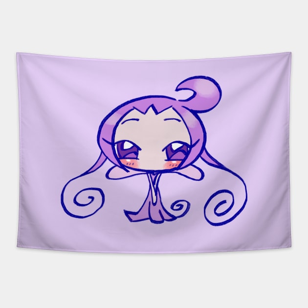 kawaii purple baby fairy roro or fafa / ojamajo magical doremi anime Tapestry by mudwizard