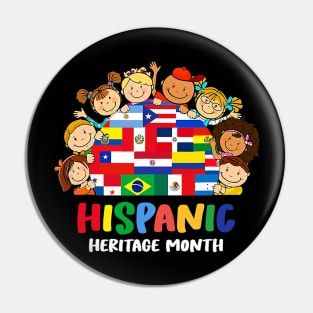 Hispanic Heritage Month Shirt Kids Boy Girl Toddler Latino Pin